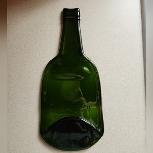 Green Glass Bottle Handcrafted Spoon Rest